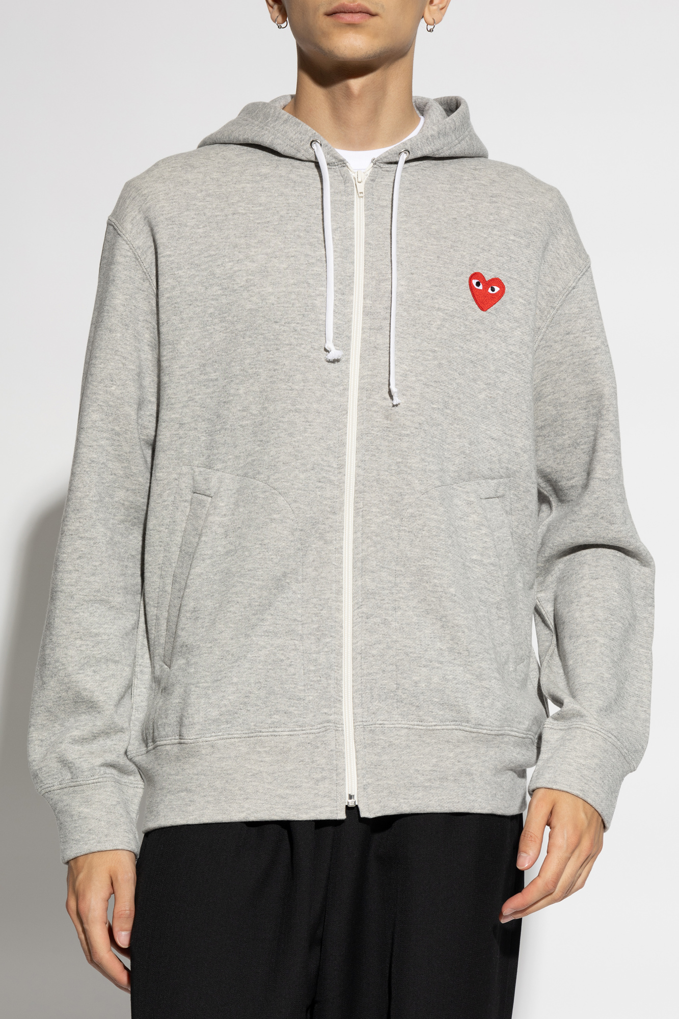 Grey Comme des Garcons Play zip up hoodie Comme des Garcons Play Vitkac Australia